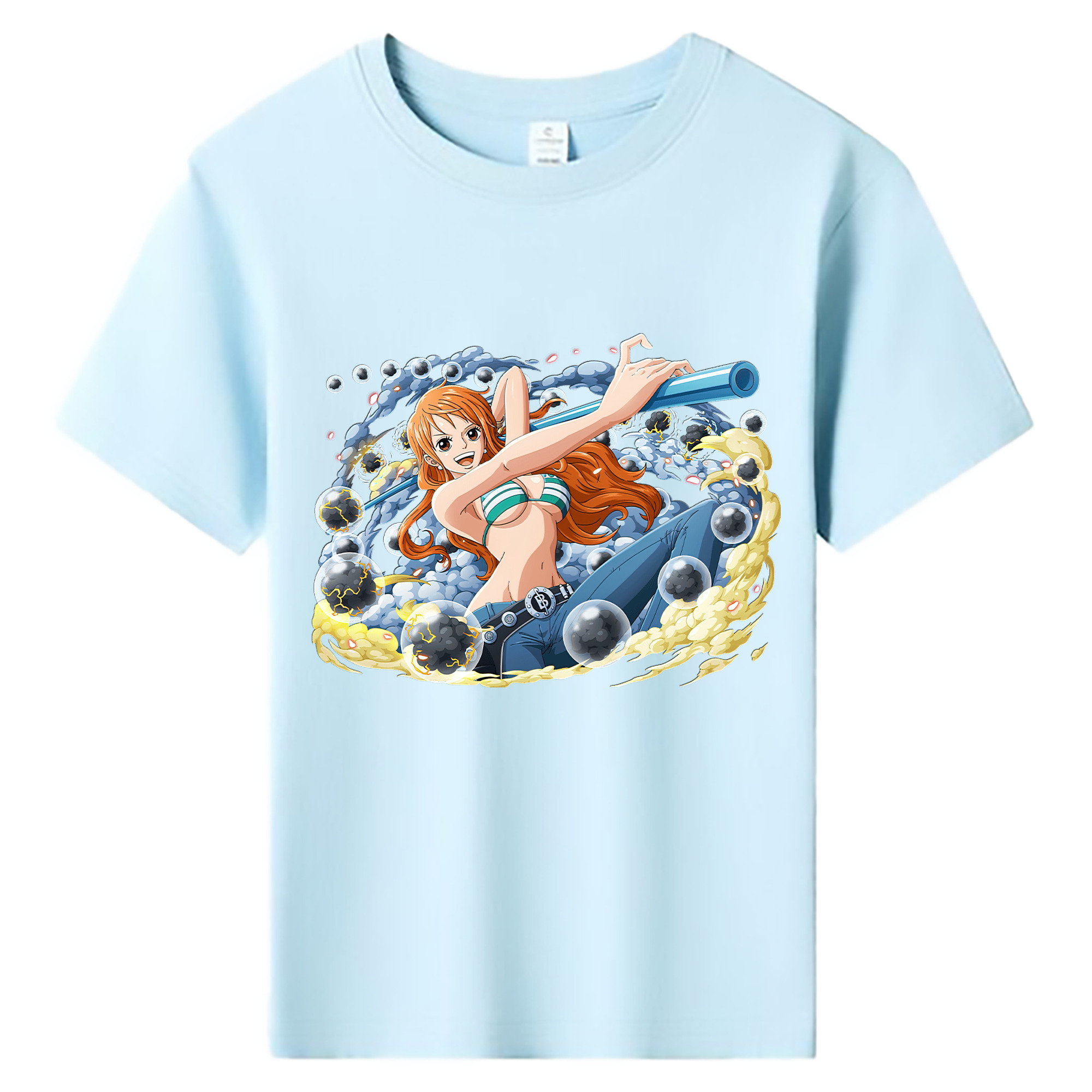 （画像用） ワンピース ナミ ONE PIECE Nami 綿100％キッズTシャツ（フロントプリント）